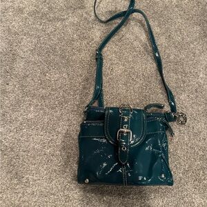 Nine West Shiny Teal Crossbody Bag